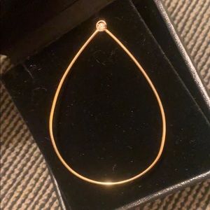 Zoe Chicco diamond 14k yellow gold hoop SINGLE